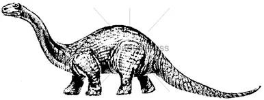 100 Proof Press Rubber Stamp Brontosaurus