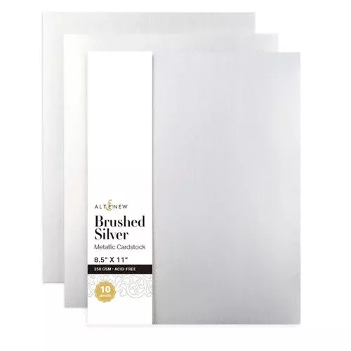 Altenew Brushed Silver Metallic Cardstock 10 Sheets alt6893