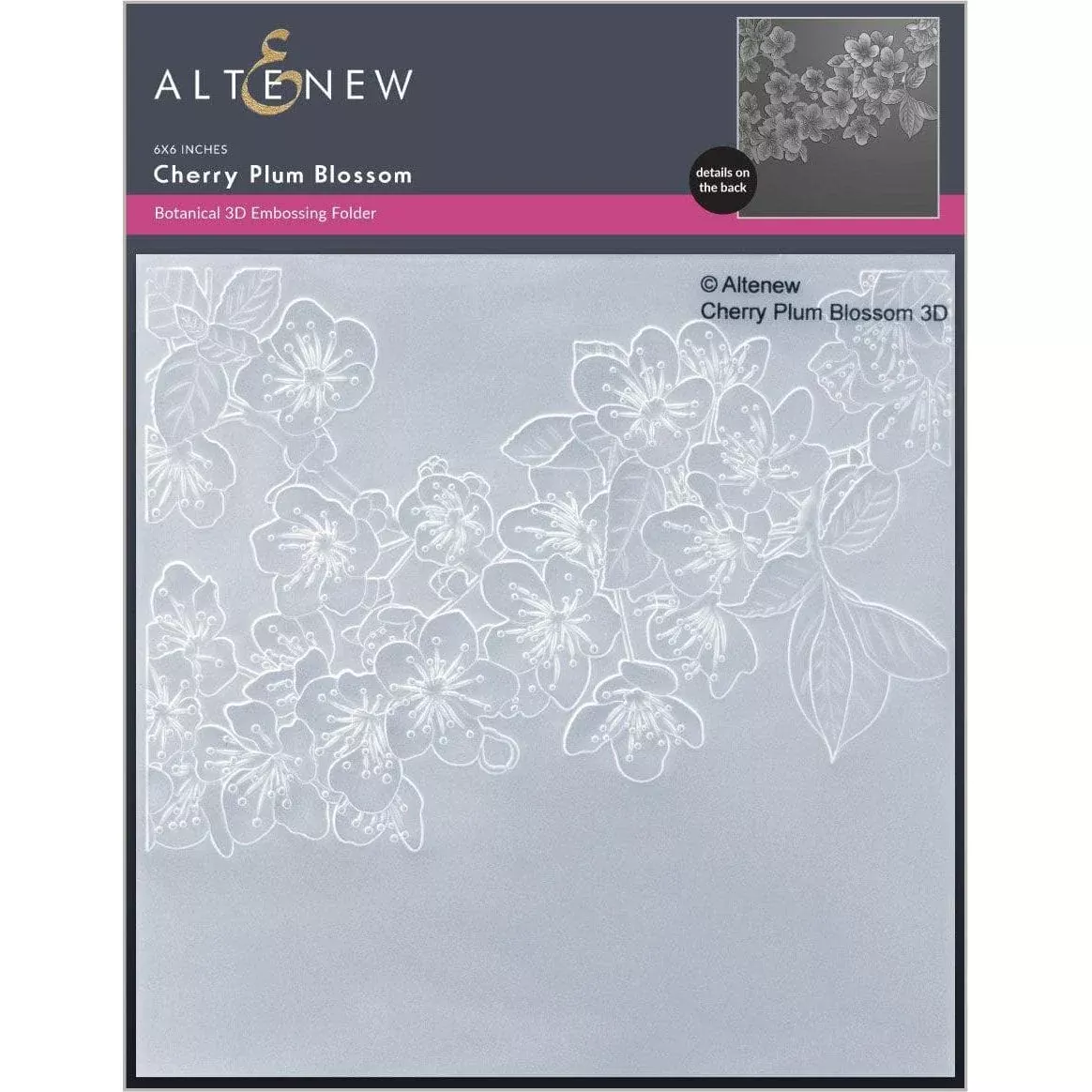 Altenew Cherry Plum Blossom 3D Embossing Folder alt7080