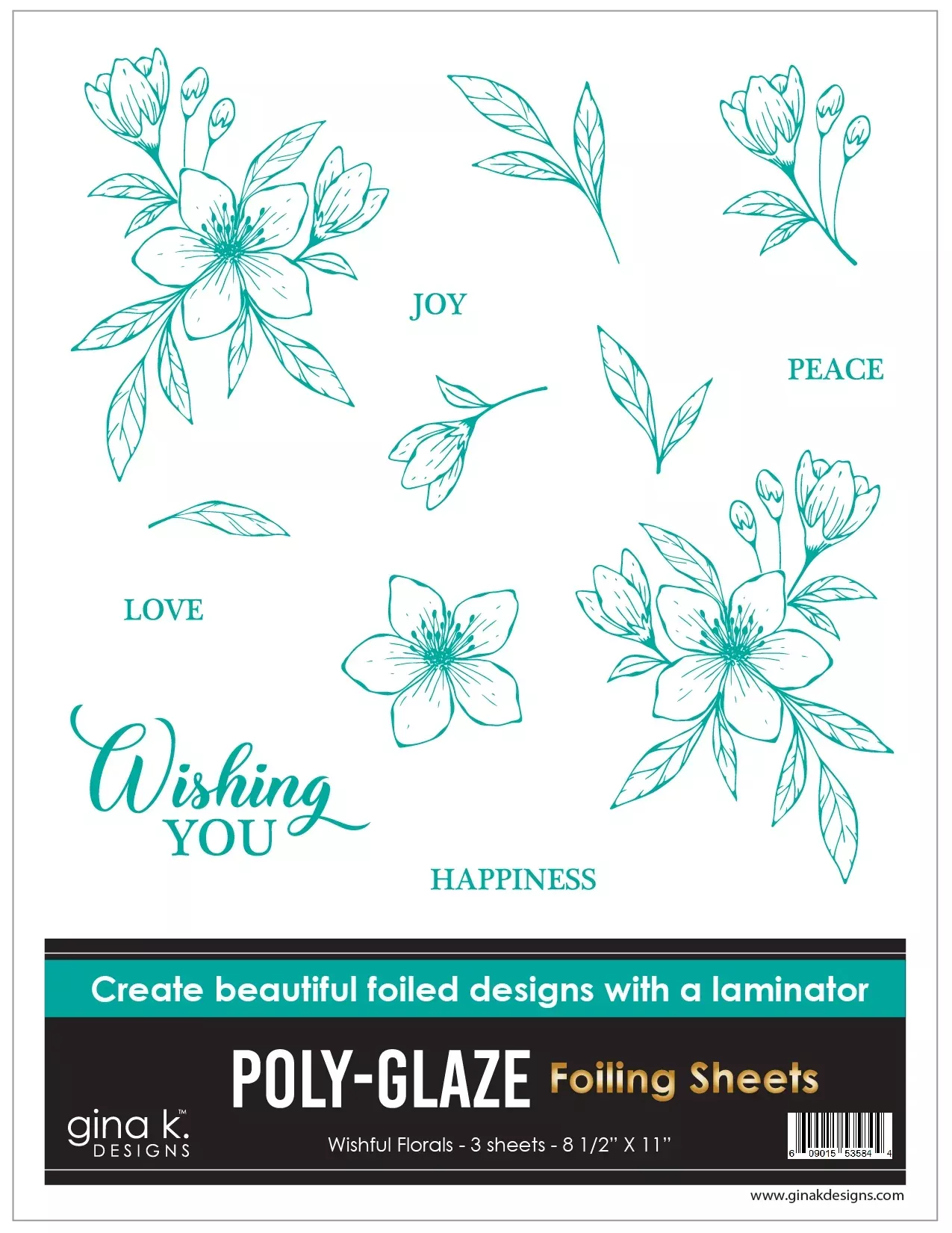 gina-k-designs-poly-glaze-foiling-sheets-wishful-florals Gina K Designs POLY-GLAZE Foiling Sheets- Wishful Florals