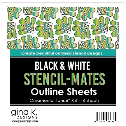 gina-k-designs-stencil-mates-black-white-outline-sheets-ornament Gina K Designs STENCIL-MATES- Black and White Outline Sheets- Ornament