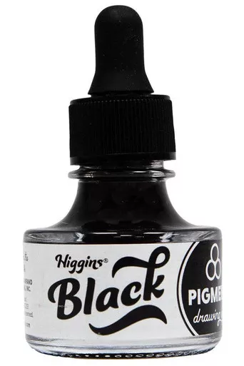 Higgins Pigment-Based Non-Waterproof Ink, Black, 1oz