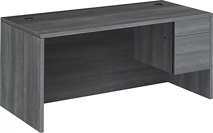 hon-10500-66-w-right-pedestal-computer-desk-gray-office-depot HON 10500 66 W Right Pedestal Computer Desk Gray - Office Depot