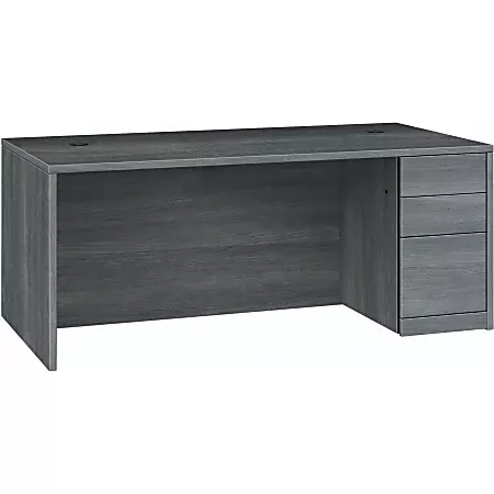 hon-10500-h105895r-pedestal-desk-29-5-h-x-72-w-x-36-d-3-x-box-file-drawersright- HON 10500 H105895R Pedestal Desk 29.5 H x 72 W x 36 D 3 x Box File DrawersRight Side Sterling Ash - Office Depot
