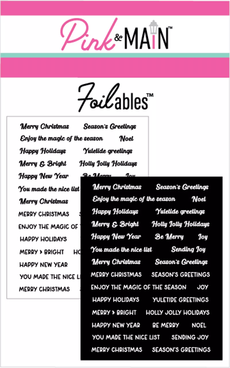 pink-main-christmas-sentiments-foilables-panels-2-designs Pink & Main Christmas Sentiments Foilables Panels (2 designs)