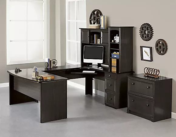 realspace-broadstreet-65-w-u-shaped-executive-corner-desk-walnut-office-depot Realspace Broadstreet 65 W U Shaped Executive Corner Desk Walnut - Office Depot