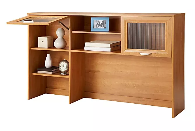 Realspace Magellan Hutch For CornerL Desk Honey Maple - Office Depot