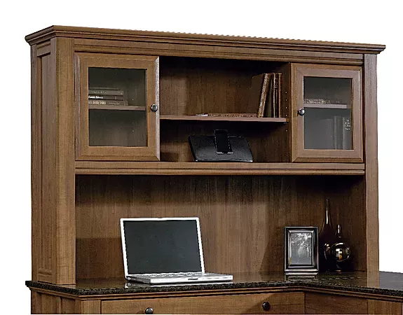 sauder-appleton-collection-hutch-l-desk-sand-pear-office-depot Sauder Appleton Collection Hutch For L Desk Sand Pear - Office Depot