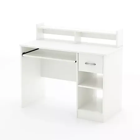 South Shore Axess 41 W Computer Desk With Keyboard Tray Pure White - Office Depot