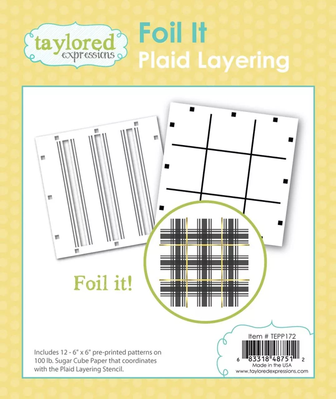 taylored-expressions-foil-it-plaid-layering Taylored Expressions Foil It - Plaid Layering