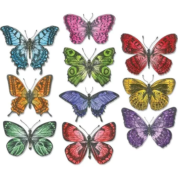 *Tim Holtz Sizzix Framelits FLUTTER Wafer Thin Die Set 662269