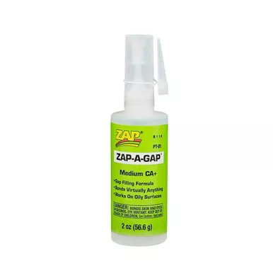 Zap-A-Gap, Medium CA Plus, Gap Filling Formula, Bonds to Virtually Anything, 2oz Bottle