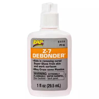 Zap Z-7 Debonder, Aids in Removing Cured Super Glue, 1oz Bottle