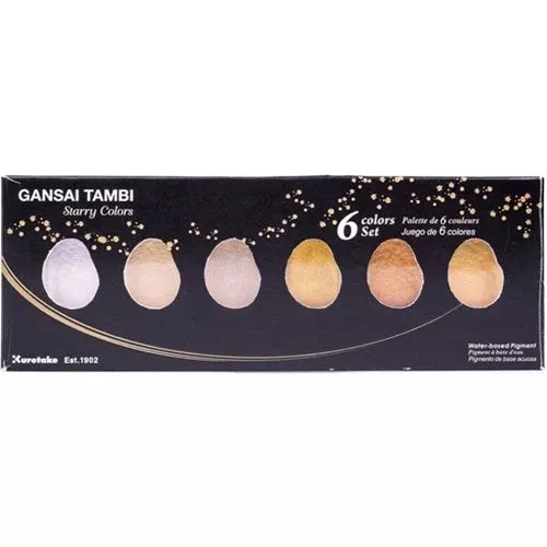 Zig Kuretake Gansai Tambi STARRY COLORS Set of 6 MC20SC