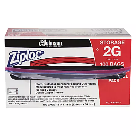 ziploc-double-zipper-bags-2-gallon-clear-case-100-office-depot Ziploc Double Zipper Bags 2 Gallon Clear Case Of 100 - Office Depot